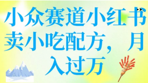 小众赛道小红书卖小吃配方，月入过万看最鲜网，看新知识-提供各类互联网项目，互联网副业，职场技能课程，股票期货投资, 校园课程，升学考试等有价值的知识看最鲜网，看新知识