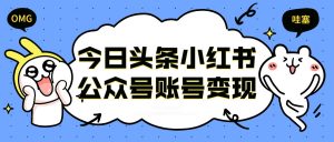 今日头条小红书公众号账号变现怎么弄?今日头条小红书公众号账号变现看最鲜网，看新知识-提供各类互联网项目，互联网副业，职场技能课程，股票期货投资, 校园课程，升学考试等有价值的知识看最鲜网，看新知识