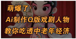 用Ai制作Q版戏剧人物，手把手教你吃透中老年经济，5分钟一个成品，多渠道变现看最鲜网，看新知识-提供各类互联网项目，互联网副业，职场技能课程，股票期货投资, 校园课程，升学考试等有价值的知识看最鲜网，看新知识
