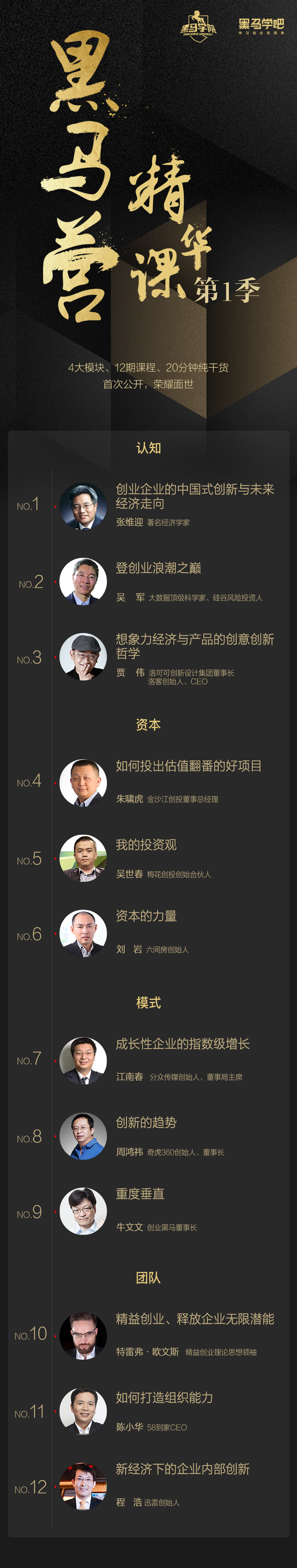 《黑马营精华课：12位商界大佬的创业秘籍》看最鲜网，看新知识-提供各类互联网项目，互联网副业，职场技能课程，股票期货投资, 校园课程，升学考试等有价值的知识看最鲜网，看新知识
