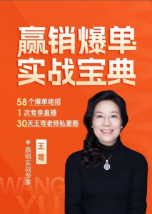 王雩赢销爆单实战宝典, 爆发式赢单:金牌销售实战手记看最鲜网，看新知识-提供各类互联网项目，互联网副业，职场技能课程，股票期货投资, 校园课程，升学考试等有价值的知识看最鲜网，看新知识