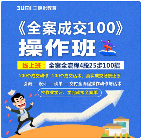 三粒米《全案成交100》全案全流程4段25步100招，操作班看最鲜网，看新知识-提供各类互联网项目，互联网副业，职场技能课程，股票期货投资, 校园课程，升学考试等有价值的知识看最鲜网，看新知识