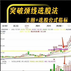 突破颈线选股法 主图+选股公式指标看最鲜网，看新知识-提供各类互联网项目，互联网副业，职场技能课程，股票期货投资, 校园课程，升学考试等有价值的知识看最鲜网，看新知识