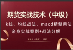 顺和博士-期货实战精华技术－－（进阶级）看最鲜网，看新知识-提供各类互联网项目，互联网副业，职场技能课程，股票期货投资, 校园课程，升学考试等有价值的知识看最鲜网，看新知识