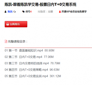 跟着陈凯学交易 股票基础知识看最鲜网，看新知识-提供各类互联网项目，互联网副业，职场技能课程，股票期货投资, 校园课程，升学考试等有价值的知识看最鲜网，看新知识