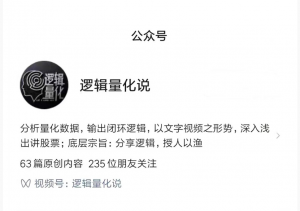 公众号《逻辑量化说》逻辑量化视频看最鲜网，看新知识-提供各类互联网项目，互联网副业，职场技能课程，股票期货投资, 校园课程，升学考试等有价值的知识看最鲜网，看新知识
