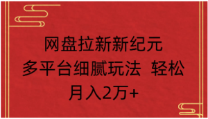 网盘拉新新纪元多平台细腻玩法 轻松月入2万+看最鲜网，看新知识-提供各类互联网项目，互联网副业，职场技能课程，股票期货投资, 校园课程，升学考试等有价值的知识看最鲜网，看新知识