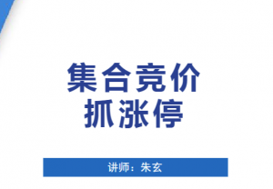 朱玄《集合竞价培训课》共2集看最鲜网，看新知识-提供各类互联网项目，互联网副业，职场技能课程，股票期货投资, 校园课程，升学考试等有价值的知识看最鲜网，看新知识