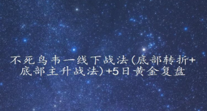 不死鸟韦一线下战法(底部转折+底部主升战法)+5日黄金复盘看最鲜网，看新知识-提供各类互联网项目，互联网副业，职场技能课程，股票期货投资, 校园课程，升学考试等有价值的知识看最鲜网，看新知识