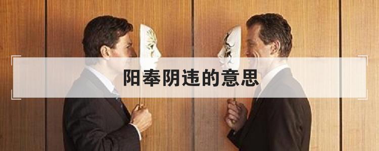 阳奉阴违的意思（阳奉阴违什么意思解释）看最鲜网，看新知识-提供各类互联网项目，互联网副业，职场技能课程，股票期货投资, 校园课程，升学考试等有价值的知识看最鲜网，看新知识