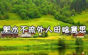 肥水不流外人田啥意思看最鲜网，看新知识-提供各类互联网项目，互联网副业，职场技能课程，股票期货投资, 校园课程，升学考试等有价值的知识看最鲜网，看新知识