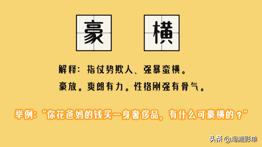 豪横是什么意思, 豪横网络流行语 
