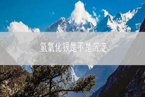 氢氧化银是沉淀吗（氢氧化银沉淀存在吗）看最鲜网，看新知识-提供各类互联网项目，互联网副业，职场技能课程，股票期货投资, 校园课程，升学考试等有价值的知识看最鲜网，看新知识