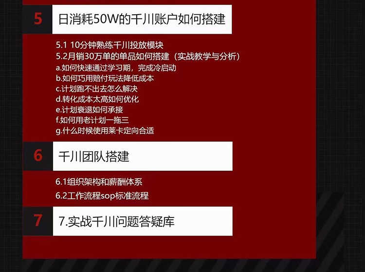 昭闻巨量千川短视频带货课程老万柯南千川投放实操教程实战