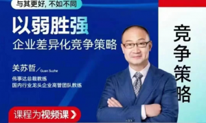 关苏哲：以弱胜强 企业差异化竞争策略看最鲜网，看新知识-提供各类互联网项目，互联网副业，职场技能课程，股票期货投资, 校园课程，升学考试等有价值的知识看最鲜网，看新知识
