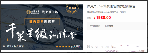 陈海洋：“千策战法”日内交易训练营看最鲜网，看新知识-提供各类互联网项目，互联网副业，职场技能课程，股票期货投资, 校园课程，升学考试等有价值的知识看最鲜网，看新知识
