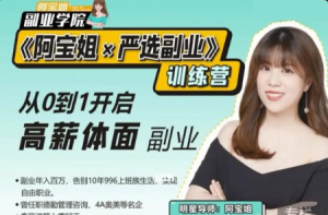 阿宝姐严选副业PLUS版，从0到1开启高薪体面副业看最鲜网，看新知识-提供各类互联网项目，互联网副业，职场技能课程，股票期货投资, 校园课程，升学考试等有价值的知识看最鲜网，看新知识