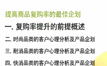 【产品企划】杨连合:提高商品复购率的最佳企划看最鲜网，看新知识-提供各类互联网项目，互联网副业，职场技能课程，股票期货投资, 校园课程，升学考试等有价值的知识看最鲜网，看新知识