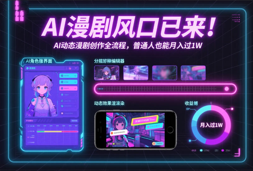 图片[1]看最鲜网，看新知识-提供各类互联网项目，互联网副业，职场技能课程，股票期货投资, 校园课程，升学考试等有价值的知识AI漫剧风口已来！AI动态漫剧创作全流程，普通人也能月入过1W看最鲜网，看新知识-提供各类互联网项目，互联网副业，职场技能课程，股票期货投资, 校园课程，升学考试等有价值的知识看最鲜网，看新知识