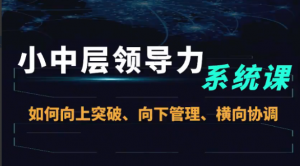 小中层领导力系统课—如何向上突破、向下管理、横向协调－－小中层领导力看最鲜网，看新知识-提供各类互联网项目，互联网副业，职场技能课程，股票期货投资, 校园课程，升学考试等有价值的知识看最鲜网，看新知识