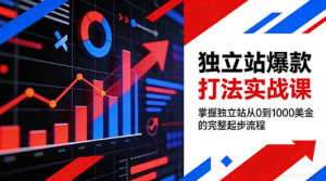独立站爆款打法实战课，掌握独立站从0到1000美金的完整起步流程看最鲜网，看新知识-提供各类互联网项目，互联网副业，职场技能课程，股票期货投资, 校园课程，升学考试等有价值的知识看最鲜网，看新知识