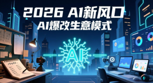 2026年AI创富新风口，用人工智能爆改你的生意模式，从短视频到直播全面降本增效抢占先机看最鲜网，看新知识-提供各类互联网项目，互联网副业，职场技能课程，股票期货投资, 校园课程，升学考试等有价值的知识看最鲜网，看新知识