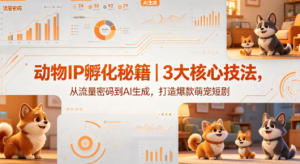 动物IP孵化秘籍|3大核心技法,从流量密码到AI生成,打造爆款萌宠短剧看最鲜网,看新知识-提供各类互联网项目,互联网副业,职场技能课程,股票期货投资, 校园课程,升学考试等有价值的知识看最鲜网,看新知识