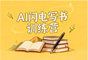 AI闪电写书训练营，7天实战，开启AI时代个人作家之旅看最鲜网，看新知识-提供各类互联网项目，互联网副业，职场技能课程，股票期货投资, 校园课程，升学考试等有价值的知识看最鲜网，看新知识