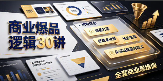 图片[1]看最鲜网，看新知识-提供各类互联网项目，互联网副业，职场技能课程，股票期货投资, 校园课程，升学考试等有价值的知识商业爆品逻辑30讲｜拆解各行各业头部品牌盈利模式，吃透爆品打造、低成本传播、长效变现全套商业思维课看最鲜网，看新知识-提供各类互联网项目，互联网副业，职场技能课程，股票期货投资, 校园课程，升学考试等有价值的知识看最鲜网，看新知识