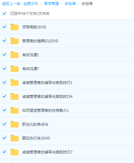 余世维讲座全集赢在执行DVD有效沟通DVD中层管理员工培训领导力执行力视频教材(171G)