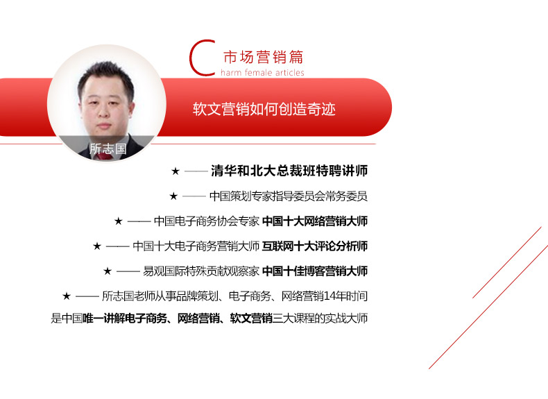 所志国: 软文营销如何创造8亿营销奇迹（10集）