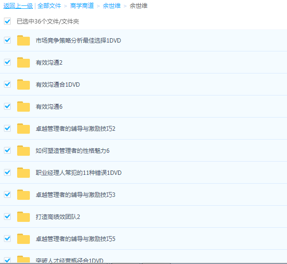 余世维讲座全集赢在执行DVD有效沟通DVD中层管理员工培训领导力执行力视频教材(171G)